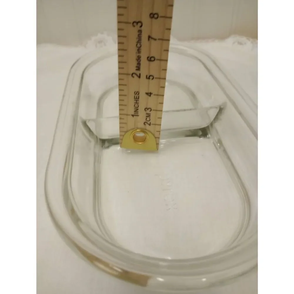 Pyrex, clear divided dish. # 8300- og, 2 cups , 470 ml, heat n serve - Picture 7 of 9